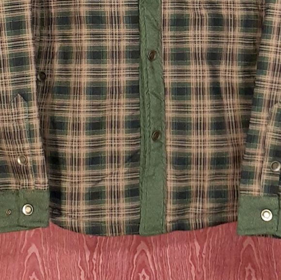DAVID OUTERWEAR Plaid Hunter Green Lined Flannel Rustic Shirt Jacket Men's Lg - Picture 7 of 15